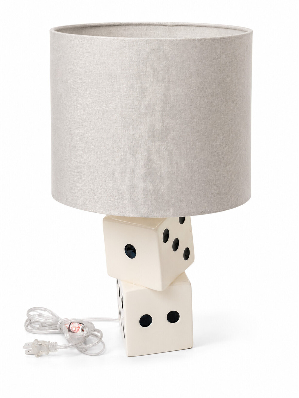 Stacked Dice Table Lamp 18" Casino Las Vegas Game Room Decor White Black